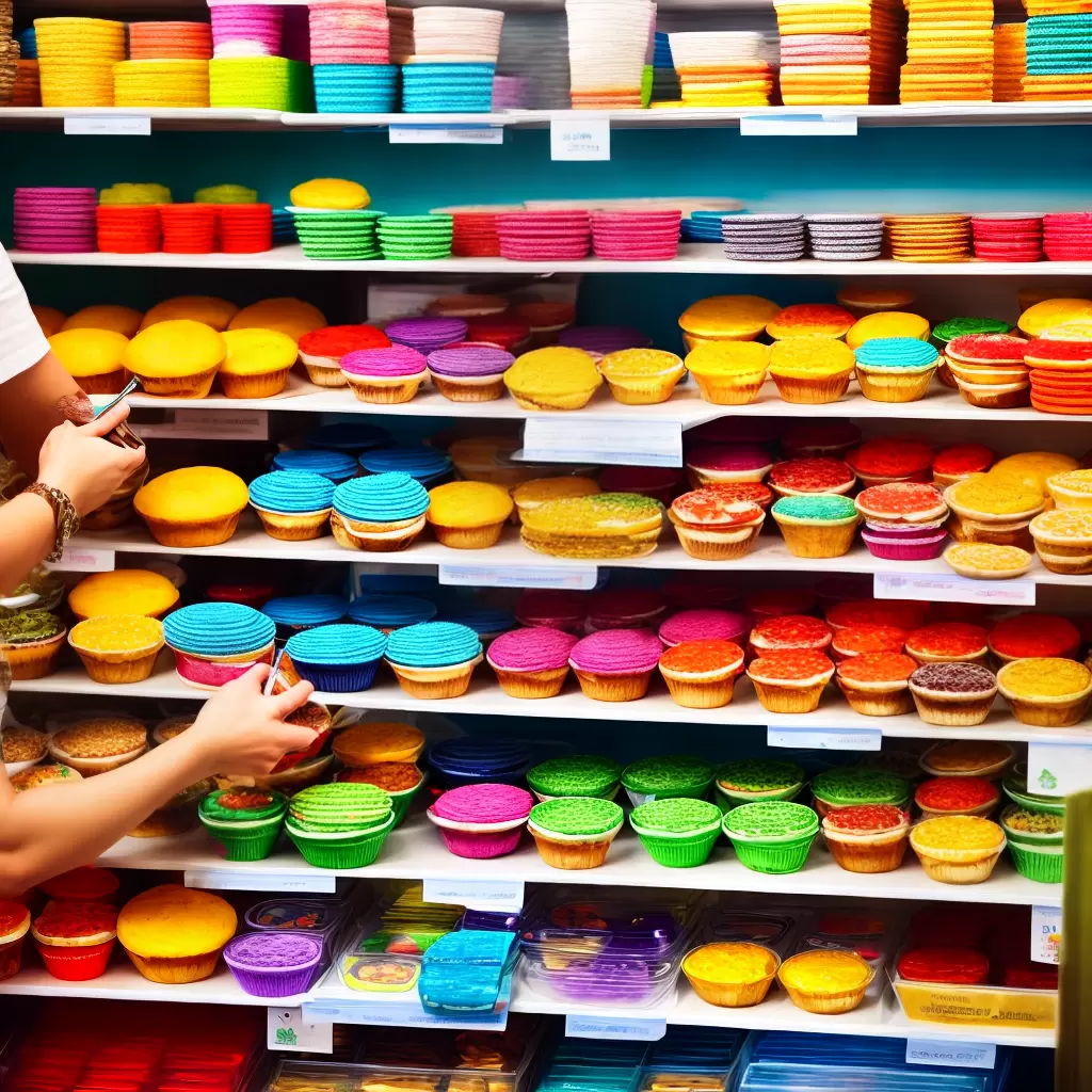 Fotos Cupcakes Coloridos Maos Baking Supplies