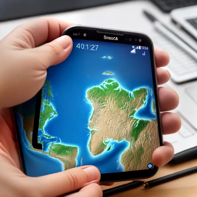 Fotos Smartphone Projecao Holografica Mapa Mundial